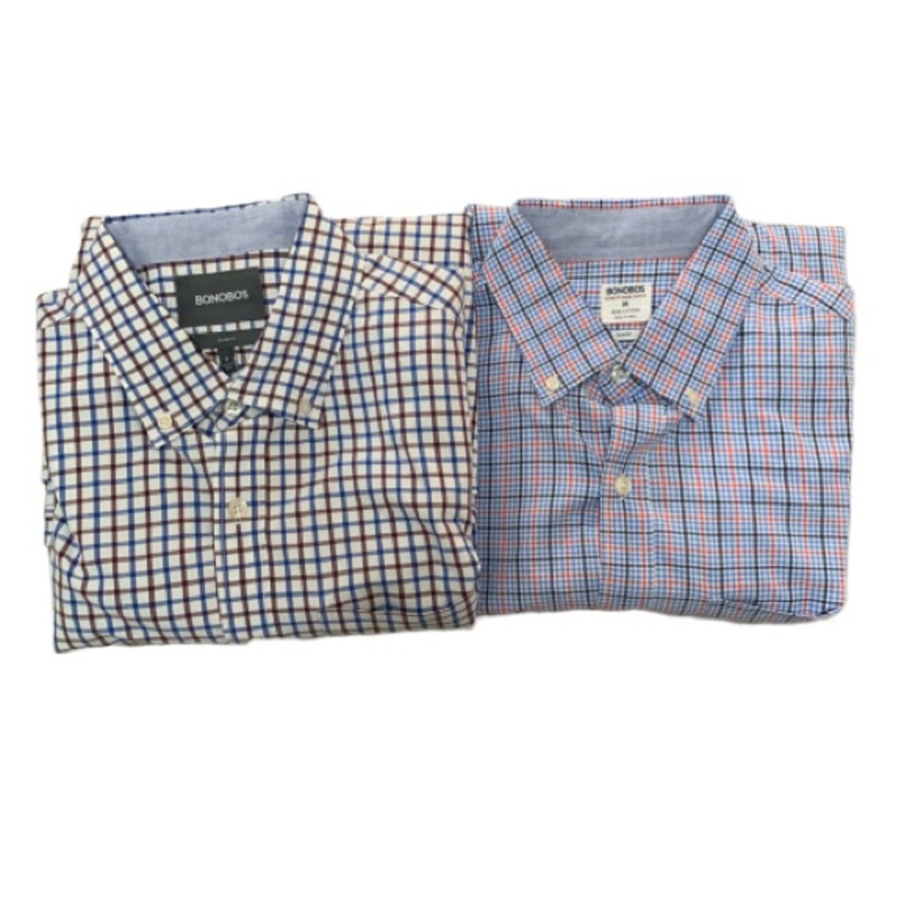 2 Bonobos Slim Fit Medium Button Up L/S Shirts